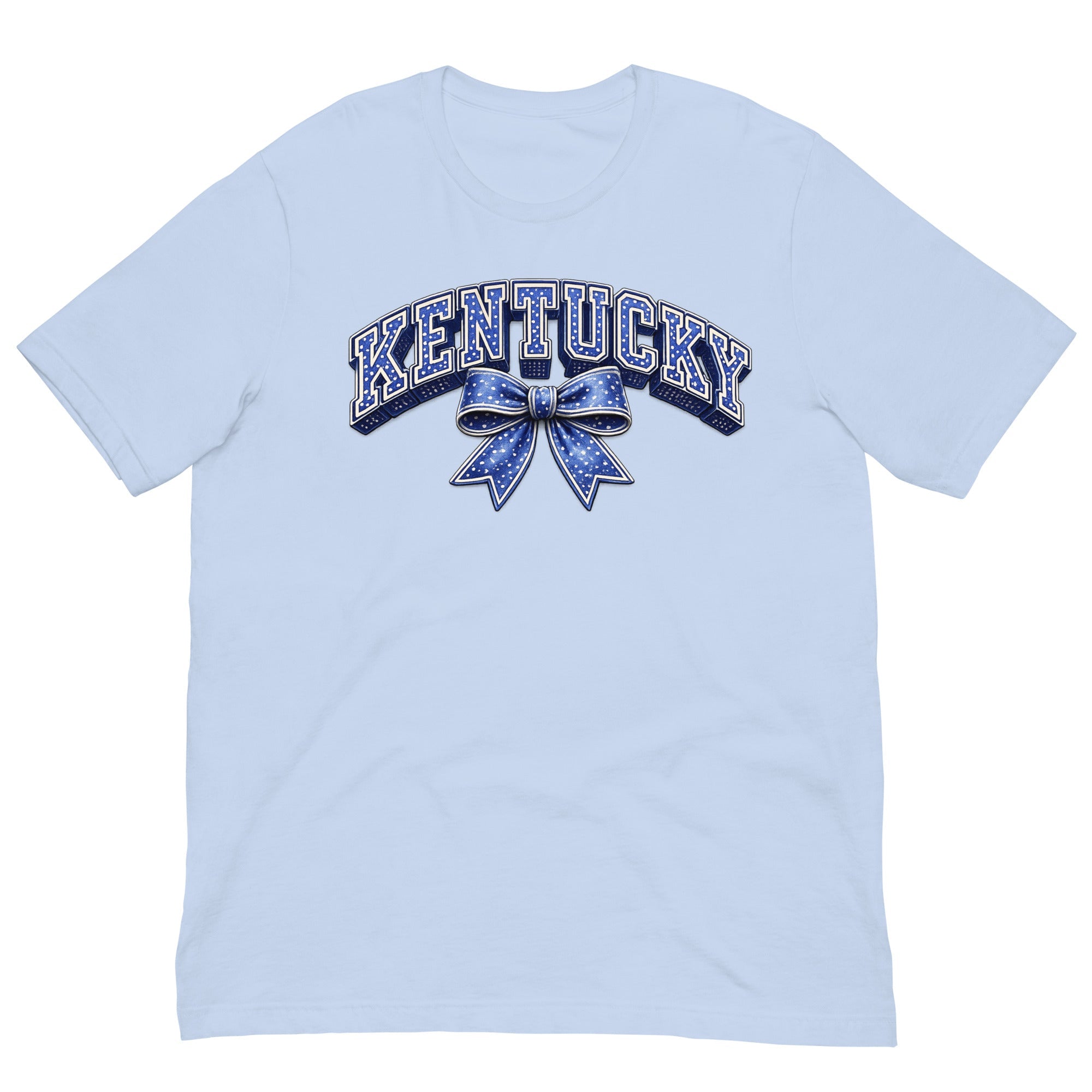 Kentucky Polka Dot Bow Tee | Vintage Varsity Design | Classic - Bluegrass Elite Apparel LLC