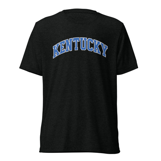 Kentucky Printed T-Shirt | Minimal Word Art Design | Elite Tri - Blend - Bluegrass Elite Apparel LLC