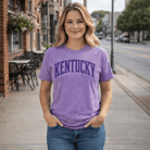 Kentucky Purple Script Athletic Tee | Collegiate Arch Design | Classic - Bluegrass Elite Apparel LLC