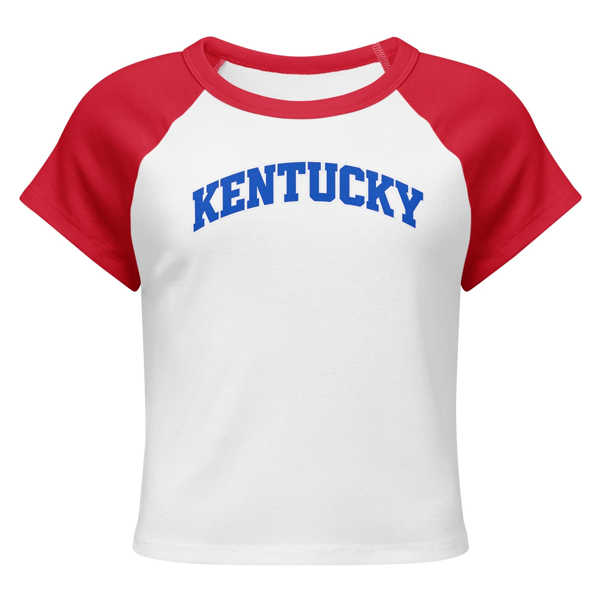 Kentucky Raglan Baby Tee | Vintage Bluegrass Script | Women’s Micro Rib - Bluegrass Elite Apparel LLC
