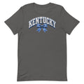 Kentucky Ribbon Varsity Tee | Vintage Dot Letter Design | Classic - Bluegrass Elite Apparel LLC