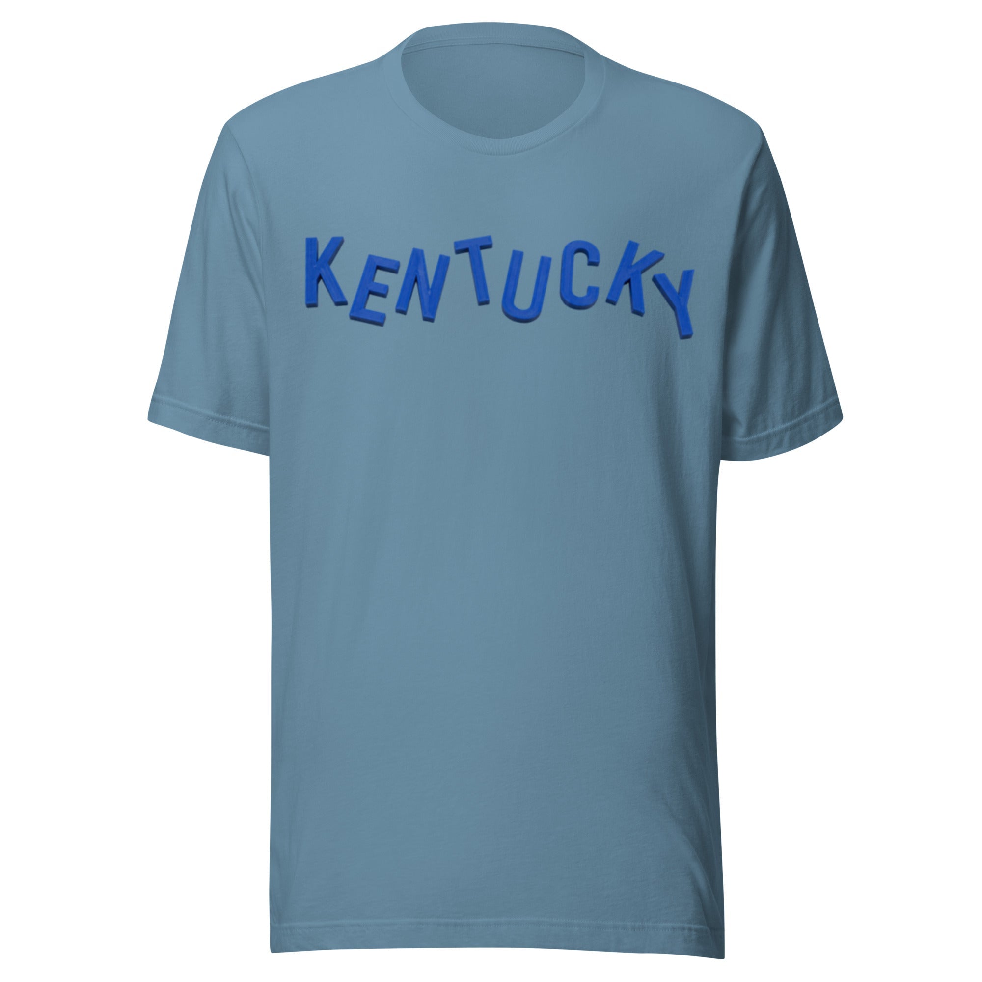 Kentucky Scattered Letter Graphic Tee | Minimal 3D Design | Classic - Bluegrass Elite Apparel LLC