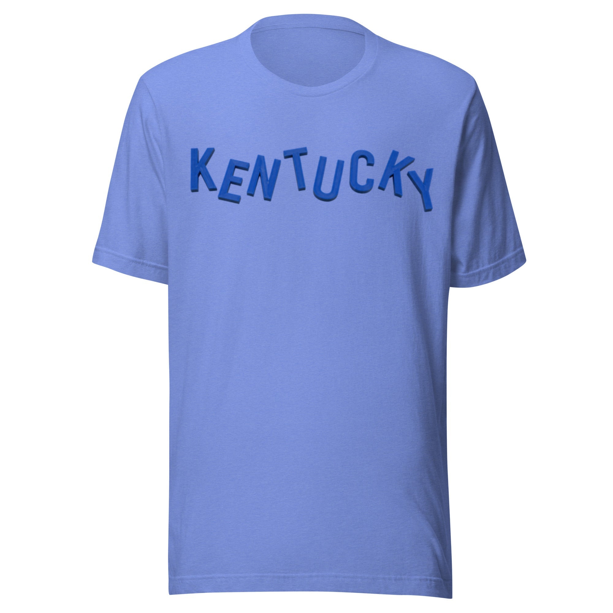 Kentucky Scattered Letter Graphic Tee | Minimal 3D Design | Classic - Bluegrass Elite Apparel LLC