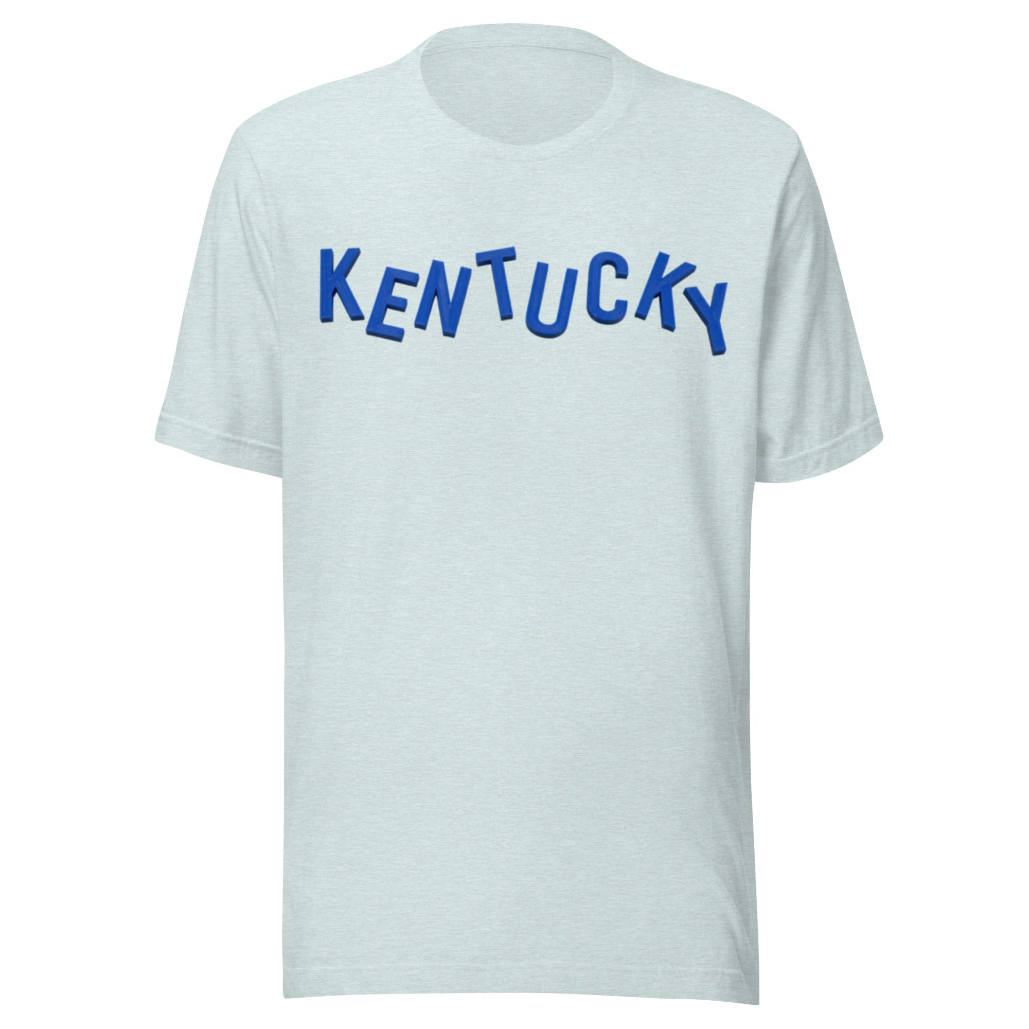 Kentucky Scattered Letter Graphic Tee | Minimal 3D Design | Classic - Bluegrass Elite Apparel LLC