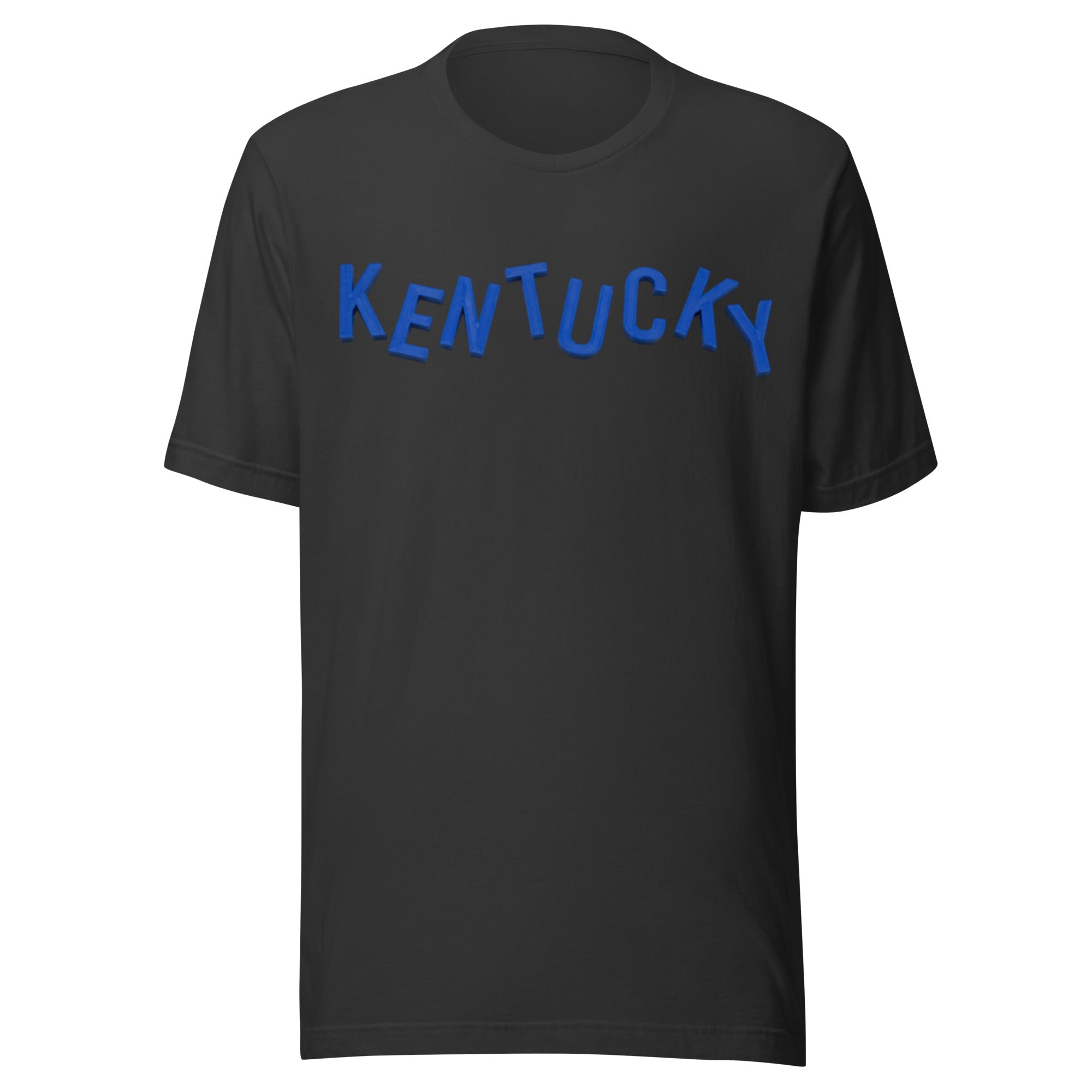 Kentucky Scattered Letter Graphic Tee | Minimal 3D Design | Classic - Bluegrass Elite Apparel LLC