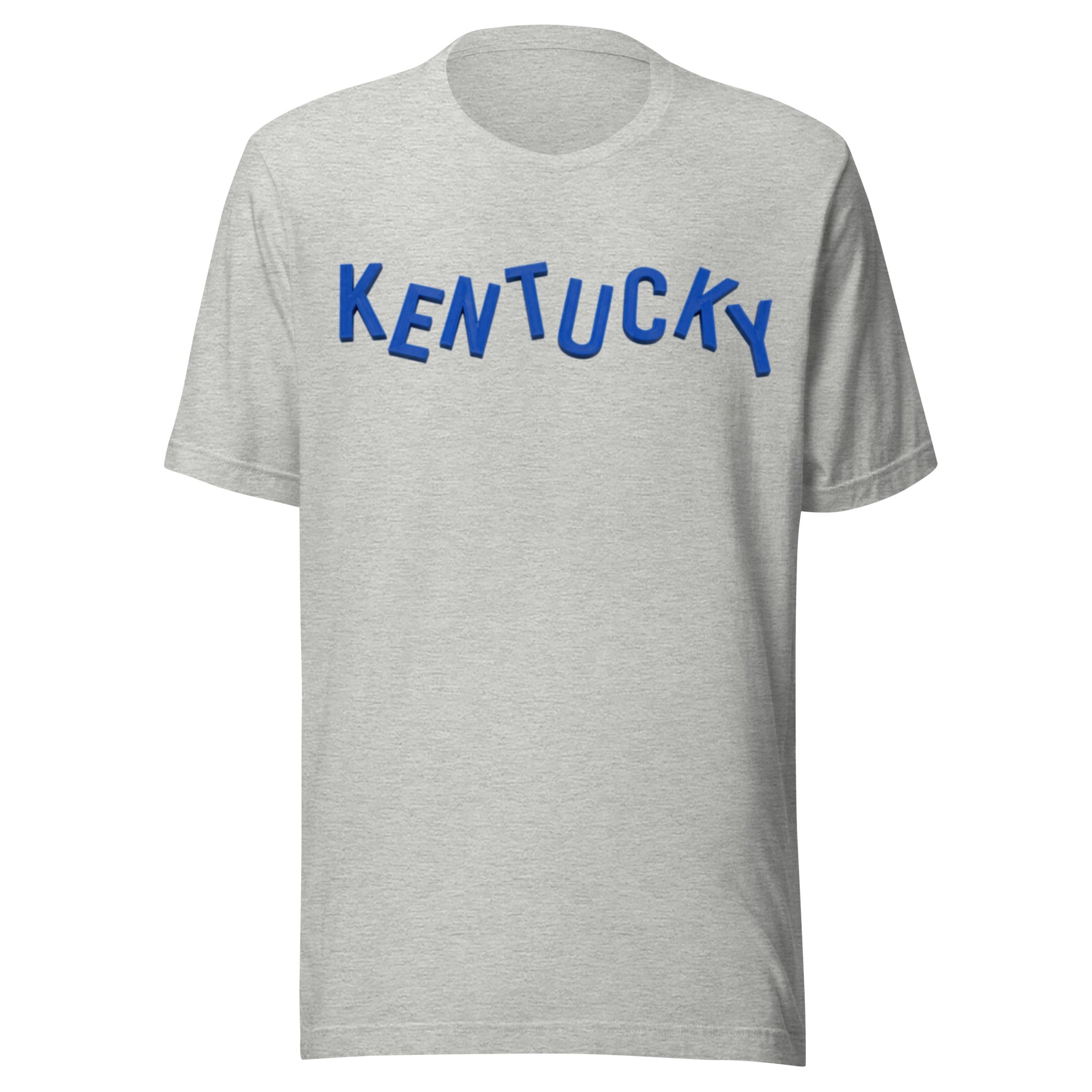 Kentucky Scattered Letter Graphic Tee | Minimal 3D Design | Classic - Bluegrass Elite Apparel LLC