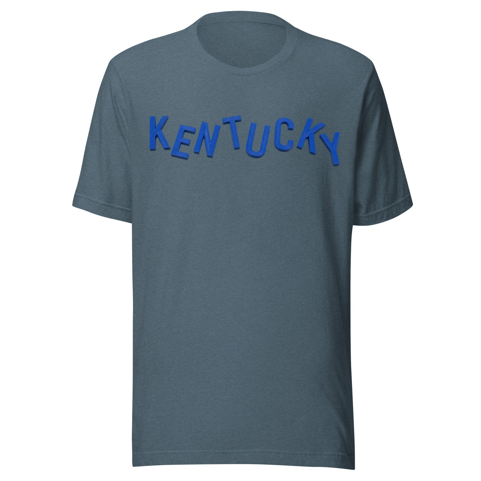 Kentucky Scattered Letter Graphic Tee | Minimal 3D Design | Classic - Bluegrass Elite Apparel LLC