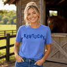 Kentucky Scattered Letter Graphic Tee | Minimal 3D Design | Classic - Bluegrass Elite Apparel LLC