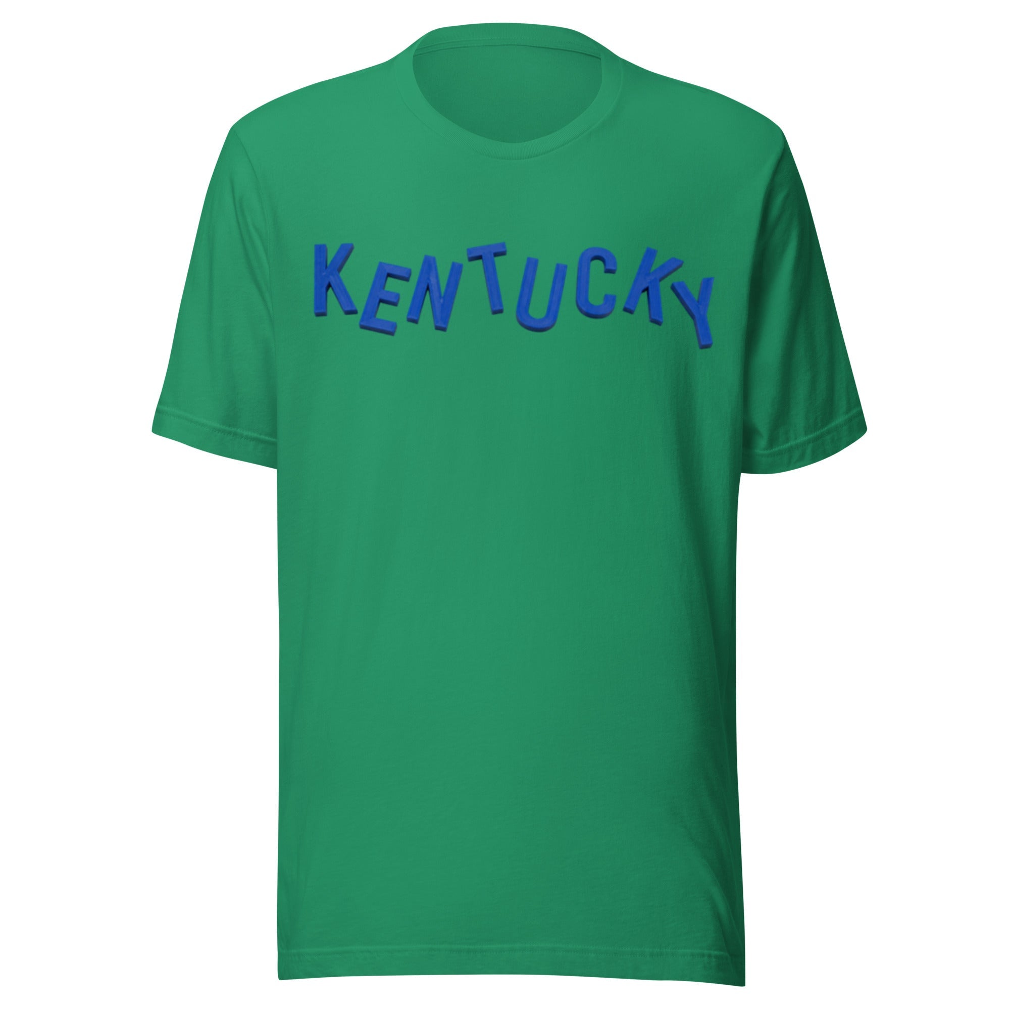 Kentucky Scattered Letter Graphic Tee | Minimal 3D Design | Classic - Bluegrass Elite Apparel LLC