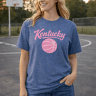 Kentucky Script Basketball T-Shirt | Pink Design | Elite Tri-Blend - Bluegrass Elite Apparel LLC