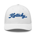 Kentucky Script Blue Puff Hat | 3D Raised Embroidery Cap - Bluegrass Elite Apparel LLC