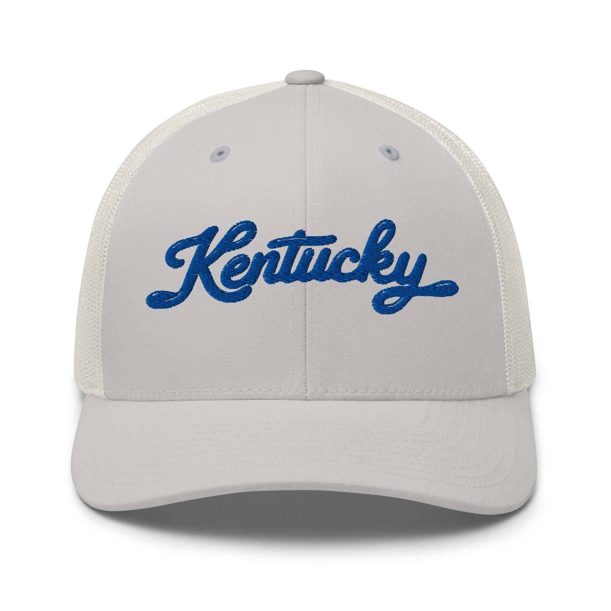 Kentucky Script Blue Puff Hat | 3D Raised Embroidery Cap - Bluegrass Elite Apparel LLC
