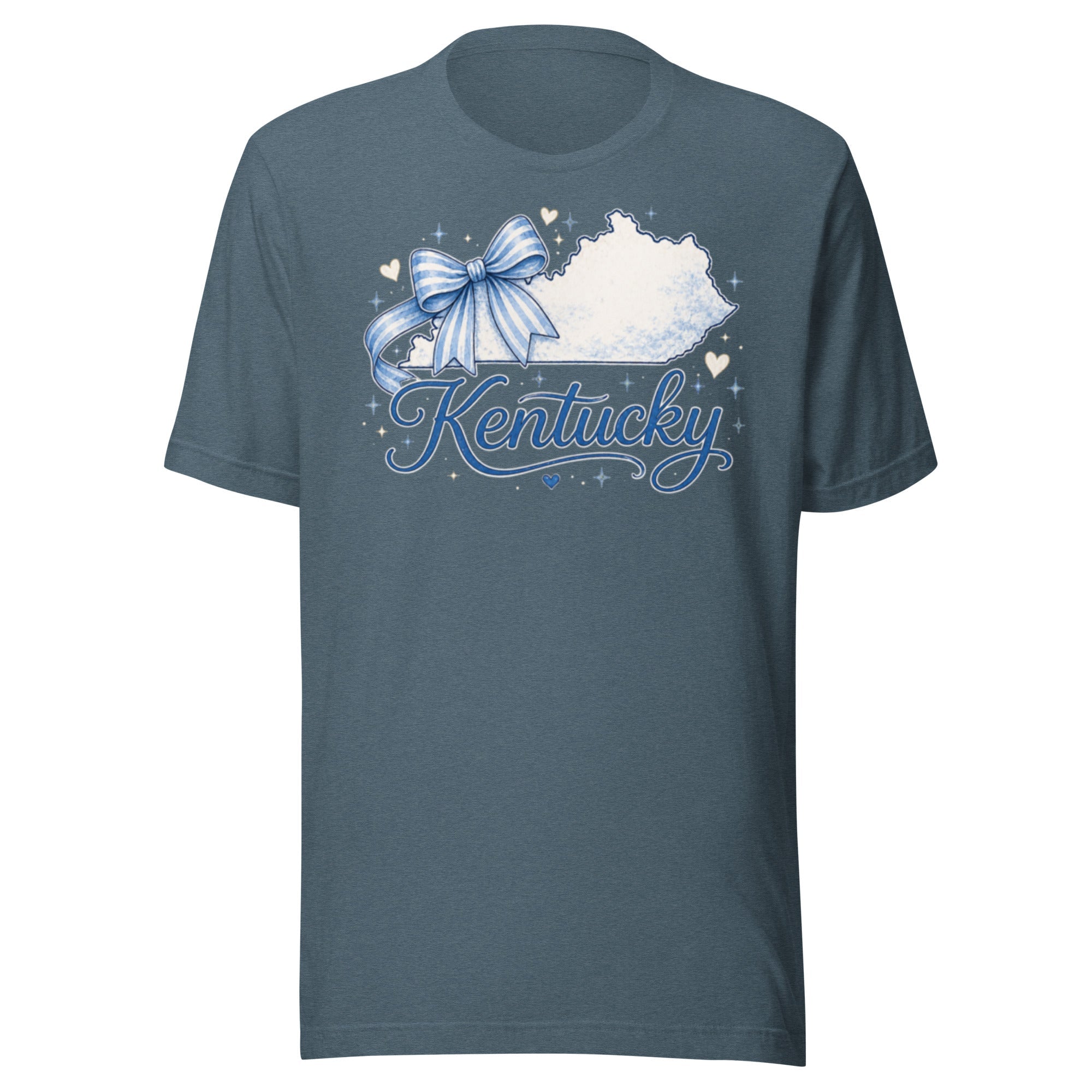 Kentucky Script Bow Tee | Bluegrass Outline Design | Classic - Bluegrass Elite Apparel LLC