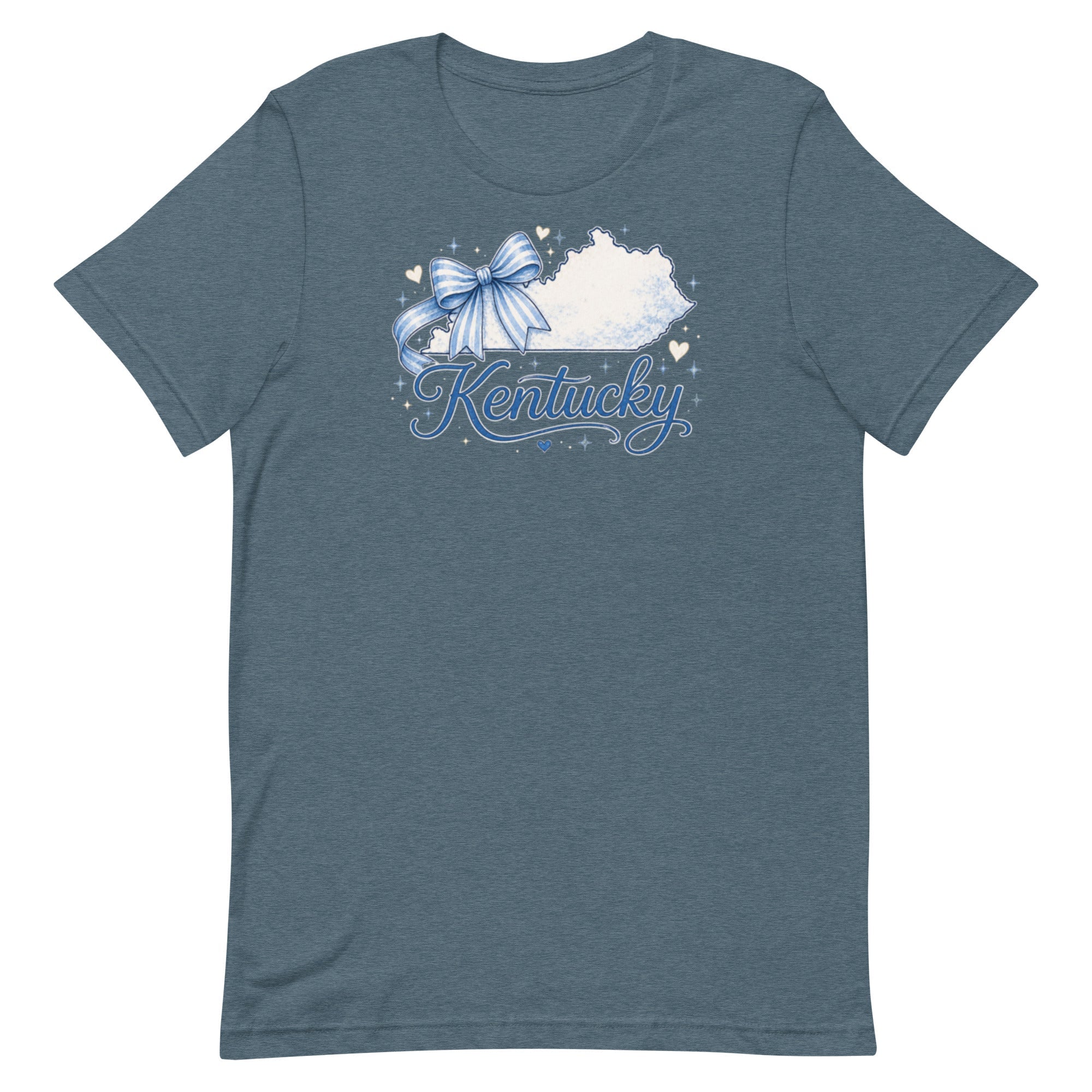 Kentucky Script Bow Tee | Bluegrass Outline Design | Classic - Bluegrass Elite Apparel LLC