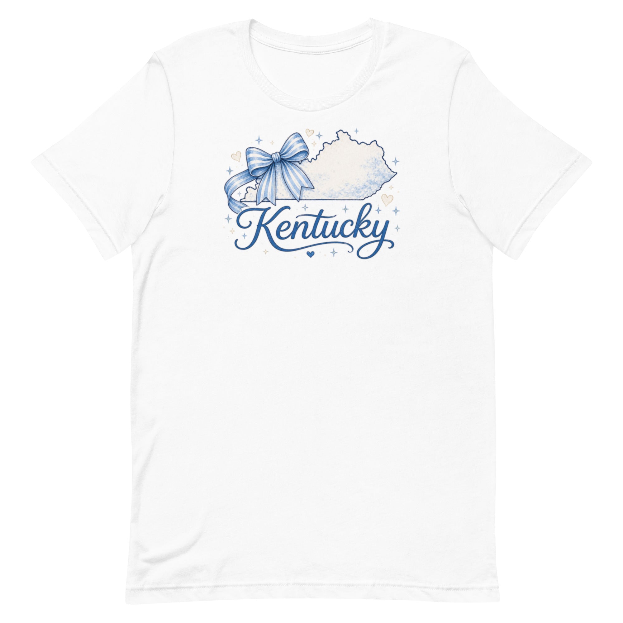 Kentucky Script Bow Tee | Bluegrass Outline Design | Classic - Bluegrass Elite Apparel LLC