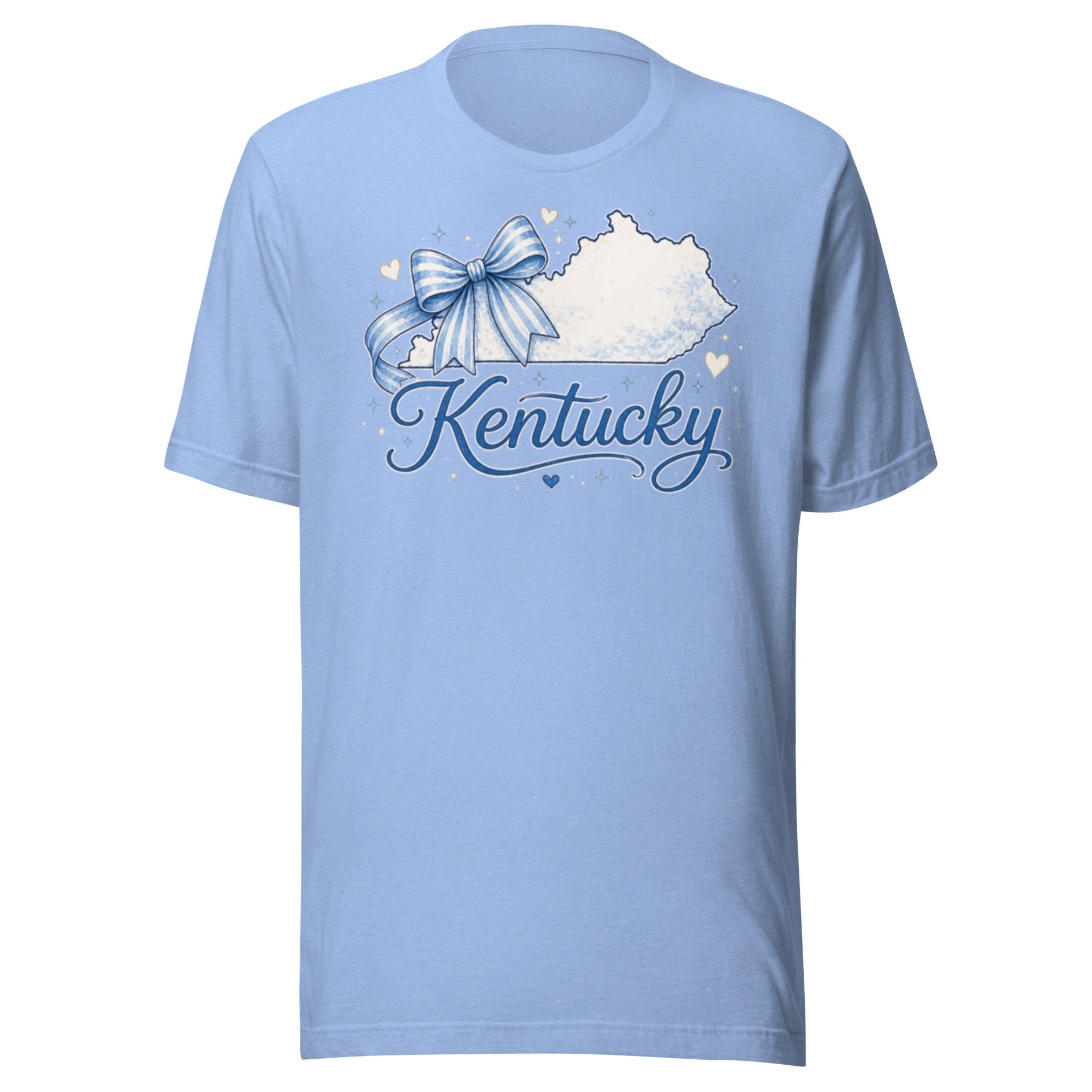 Kentucky Script Bow Tee | Bluegrass Outline Design | Classic - Bluegrass Elite Apparel LLC