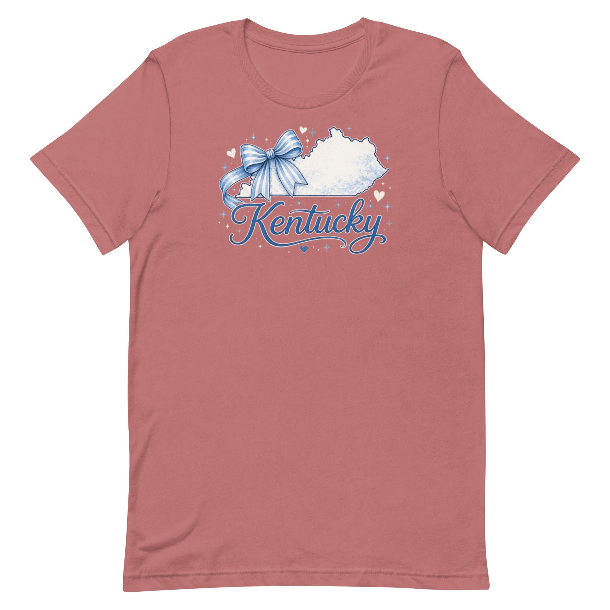 Kentucky Script Bow Tee | Bluegrass Outline Design | Classic - Bluegrass Elite Apparel LLC