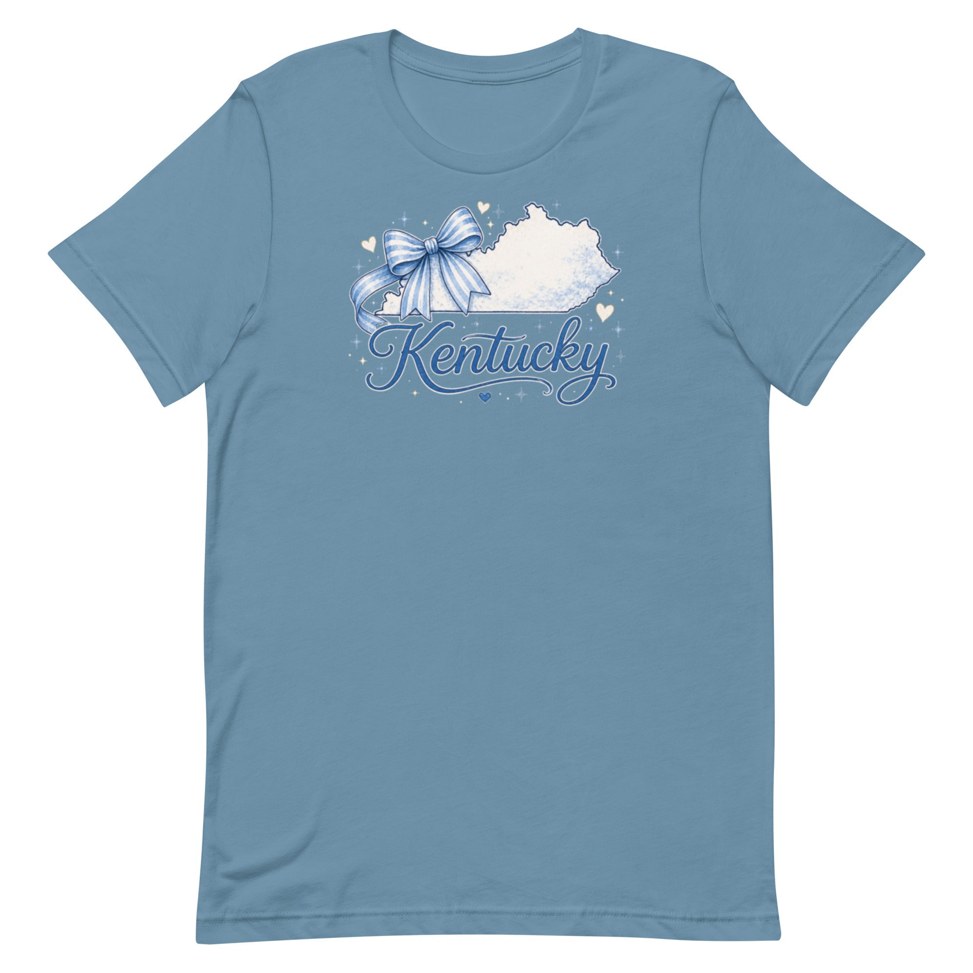 Kentucky Script Bow Tee | Bluegrass Outline Design | Classic - Bluegrass Elite Apparel LLC