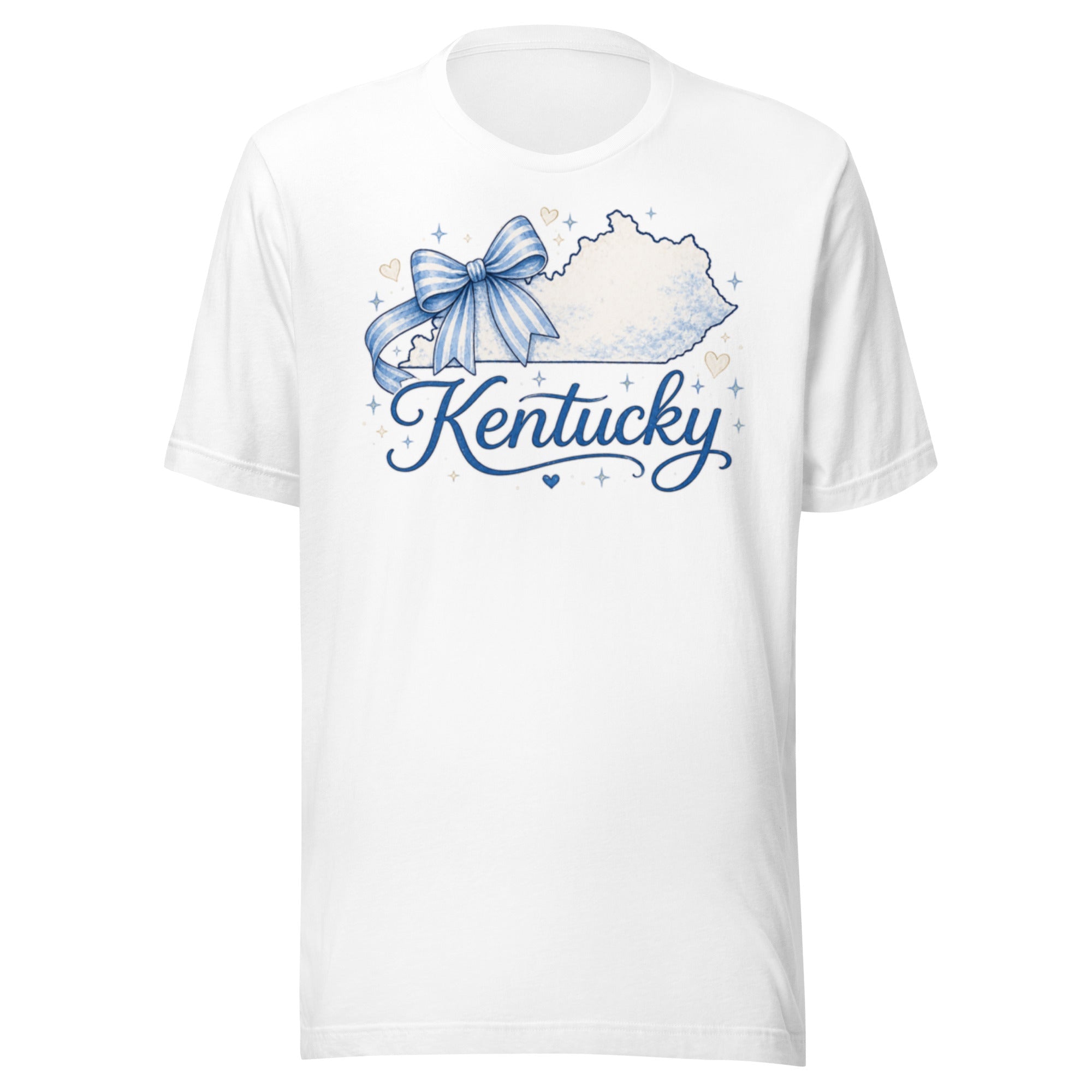 Kentucky Script Bow Tee | Bluegrass Outline Design | Classic - Bluegrass Elite Apparel LLC
