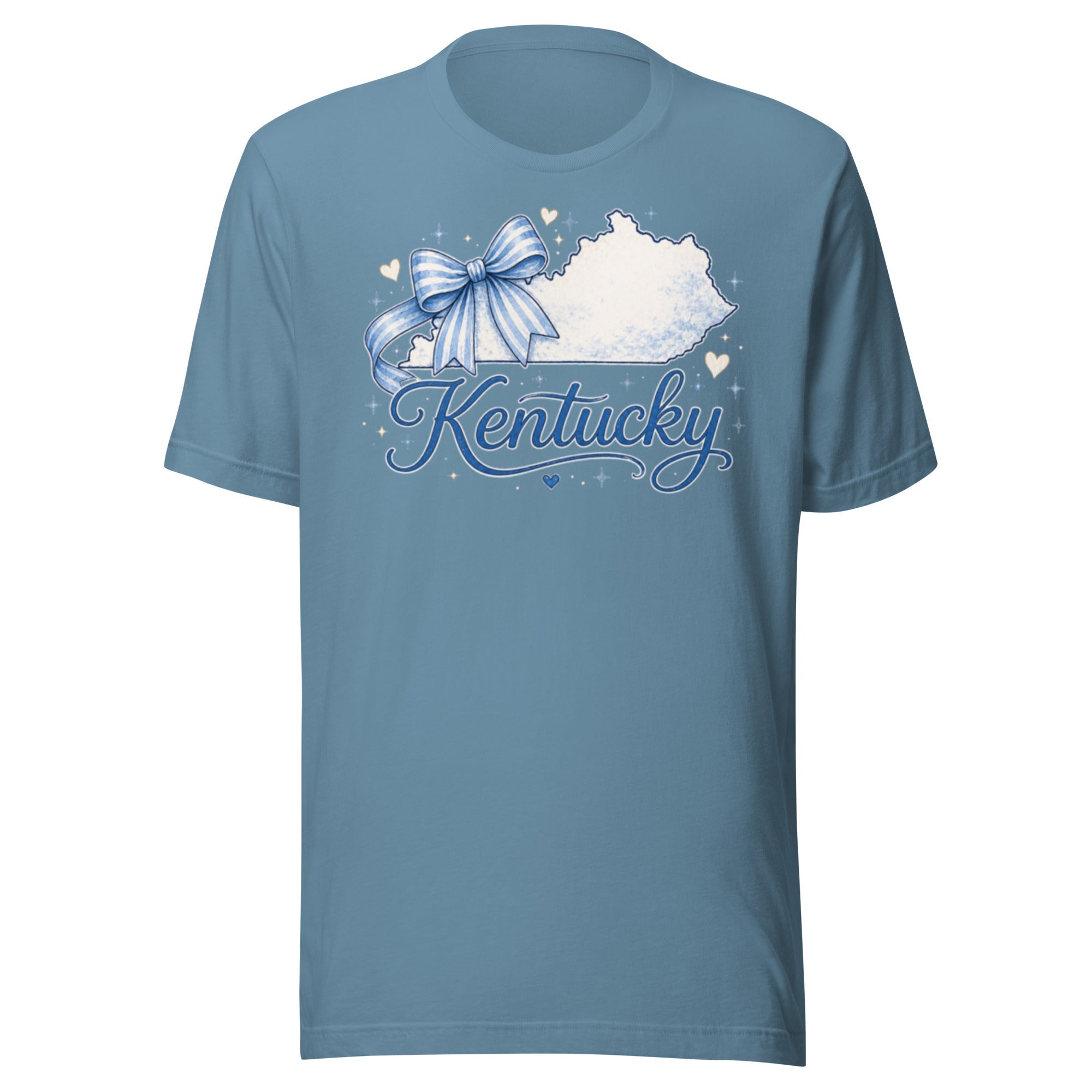 Kentucky Script Bow Tee | Bluegrass Outline Design | Classic - Bluegrass Elite Apparel LLC