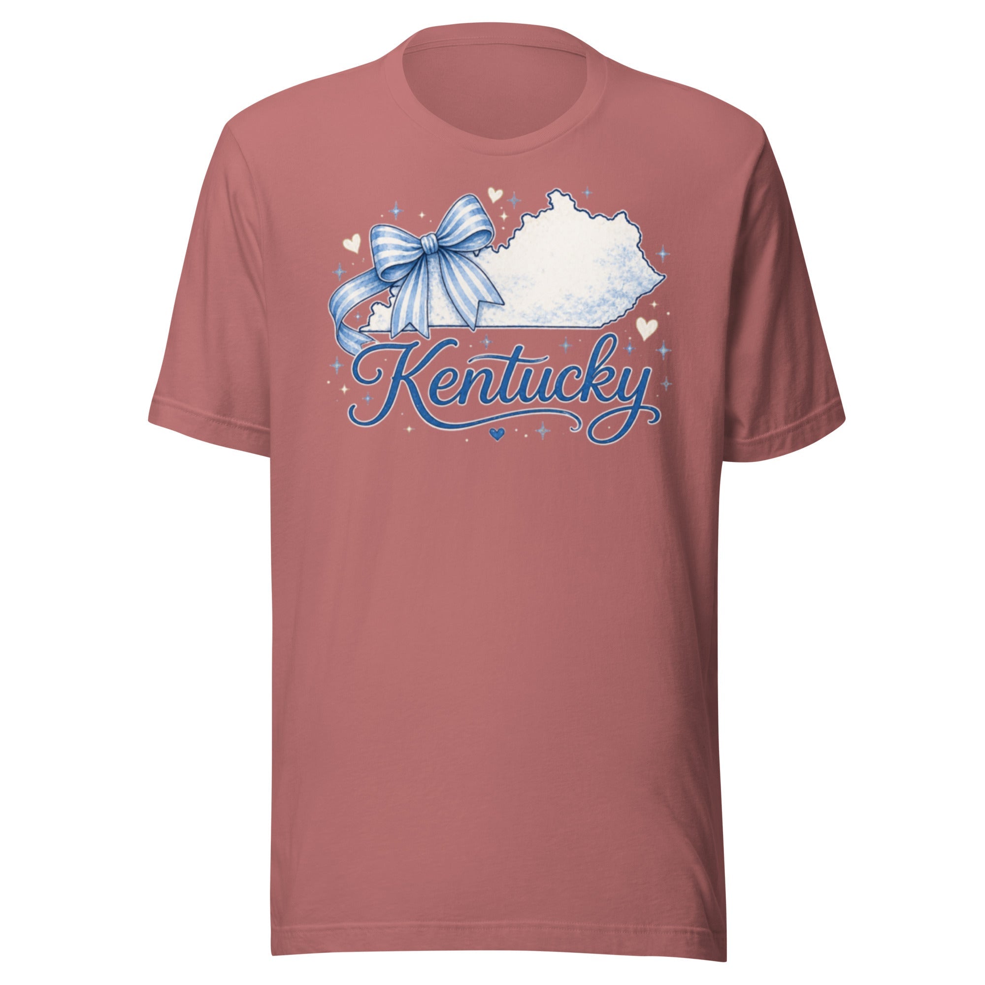 Kentucky Script Bow Tee | Bluegrass Outline Design | Classic - Bluegrass Elite Apparel LLC