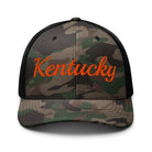 Kentucky Script Camo Trucker Hat - Bluegrass Elite Apparel LLC