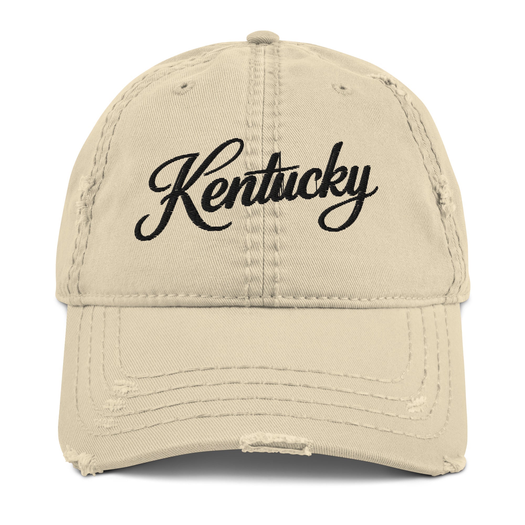 Kentucky Script Distressed Dad Hat | Thin Line Heritage Cap - Bluegrass Elite Apparel LLC
