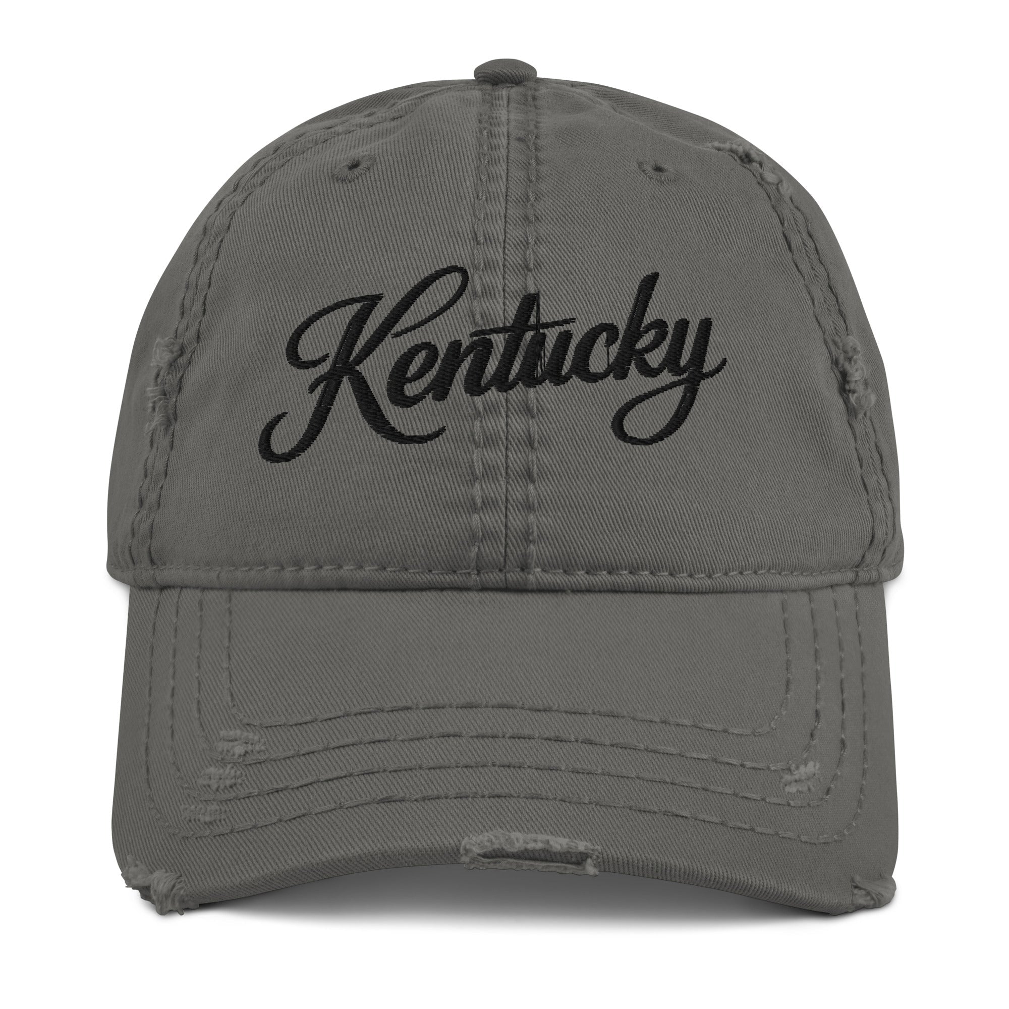 Kentucky Script Distressed Dad Hat | Thin Line Heritage Cap - Bluegrass Elite Apparel LLC