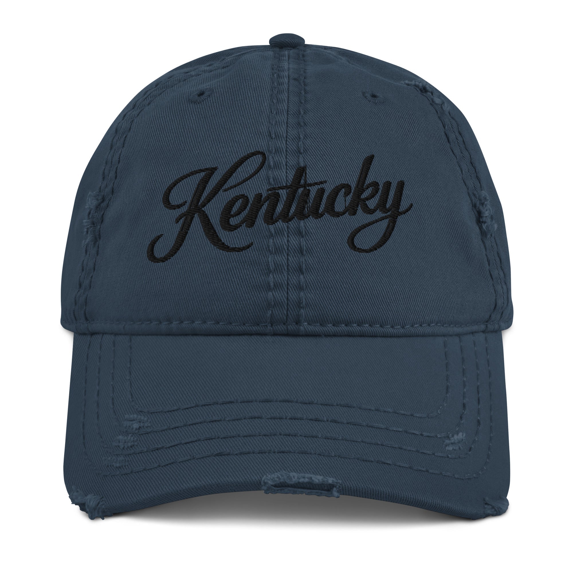 Kentucky Script Distressed Dad Hat | Thin Line Heritage Cap - Bluegrass Elite Apparel LLC