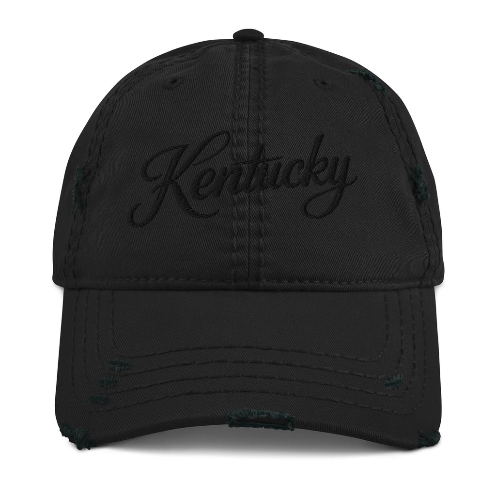 Kentucky Script Distressed Dad Hat | Thin Line Heritage Cap - Bluegrass Elite Apparel LLC