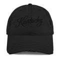 Kentucky Script Distressed Dad Hat | Thin Line Heritage Cap - Bluegrass Elite Apparel LLC