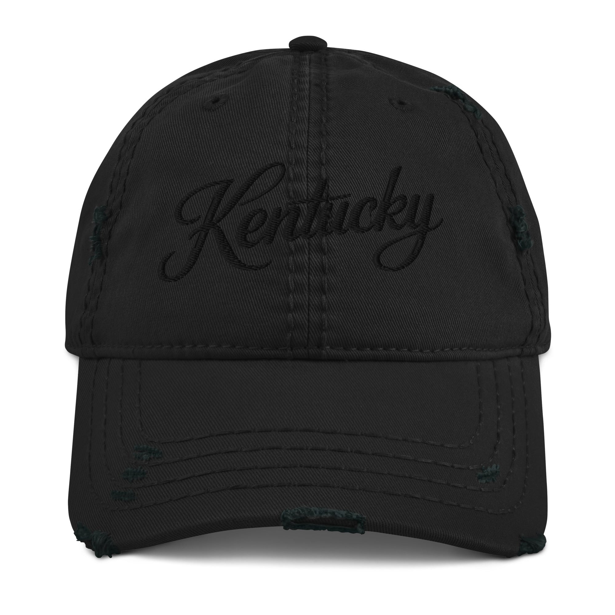 Kentucky Script Distressed Dad Hat | Thin Line Heritage Cap - Bluegrass Elite Apparel LLC