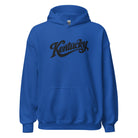 Kentucky Script Embroidered Hoodie | Black Stitch Bluegrass Pullover - Bluegrass Elite Apparel LLC