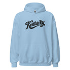 Kentucky Script Embroidered Hoodie | Black Stitch Bluegrass Pullover - Bluegrass Elite Apparel LLC