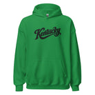 Kentucky Script Embroidered Hoodie | Black Stitch Bluegrass Pullover - Bluegrass Elite Apparel LLC