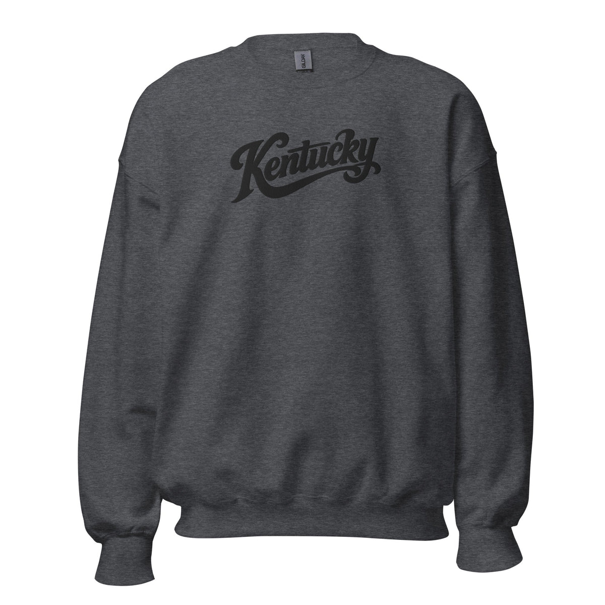 Kentucky Script Embroidered Sweatshirt | Black Stitch Bluegrass Crewneck - Bluegrass Elite Apparel LLC
