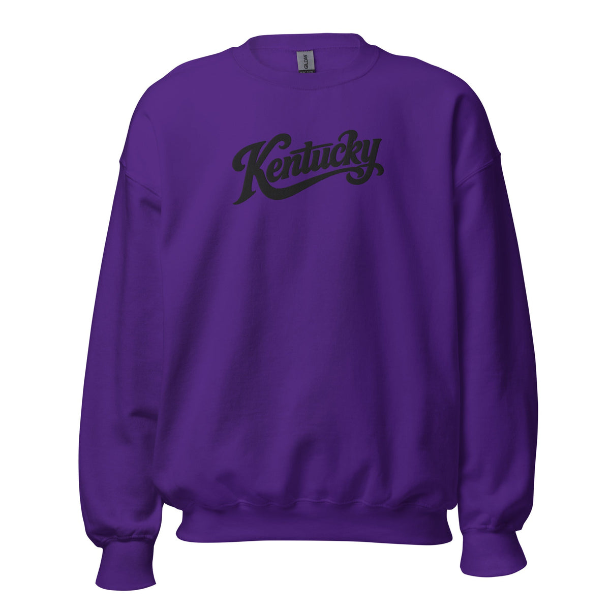 Kentucky Script Embroidered Sweatshirt | Black Stitch Bluegrass Crewneck - Bluegrass Elite Apparel LLC