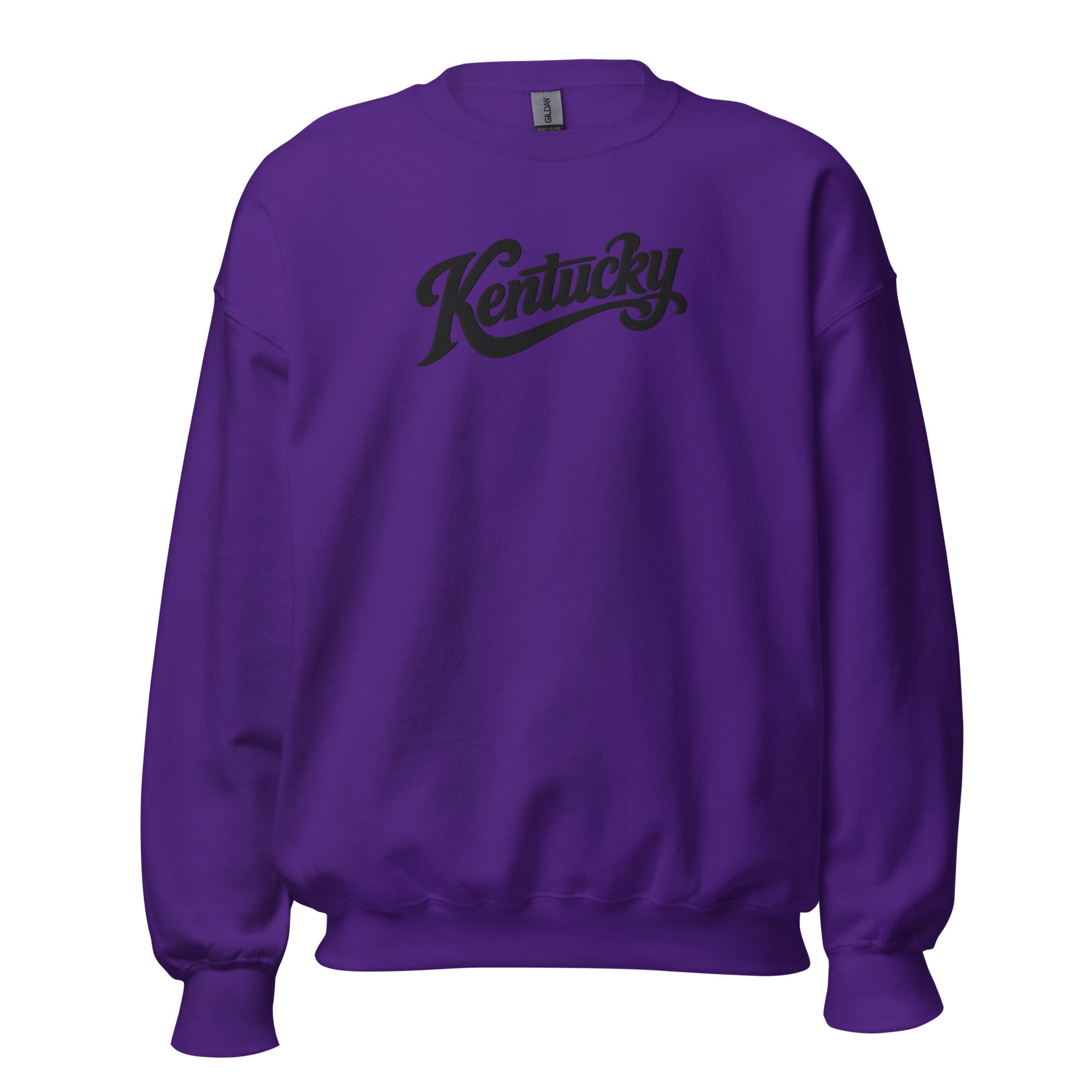 Kentucky Script Embroidered Sweatshirt | Black Stitch Bluegrass Crewneck - Bluegrass Elite Apparel LLC