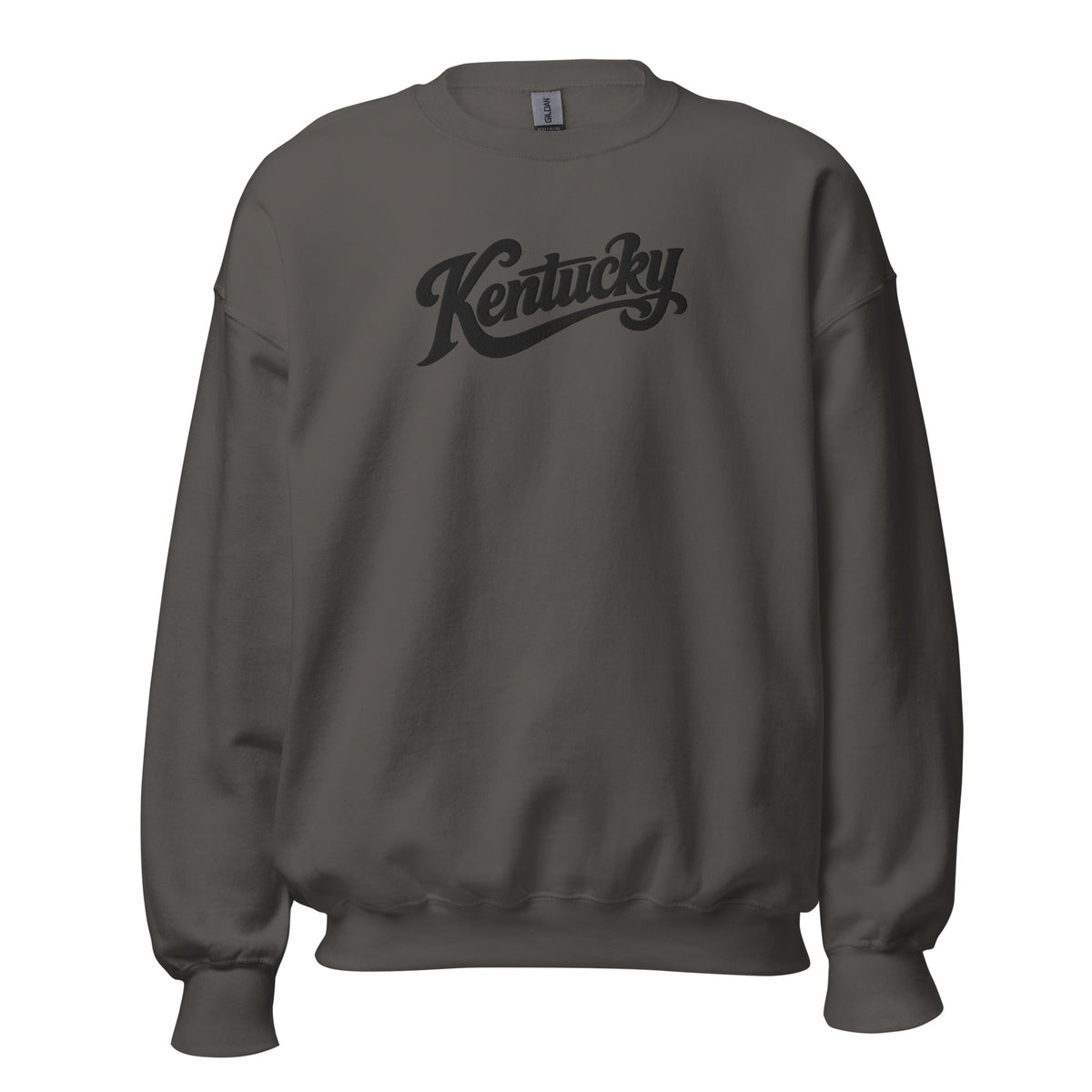 Kentucky Script Embroidered Sweatshirt | Black Stitch Bluegrass Crewneck - Bluegrass Elite Apparel LLC