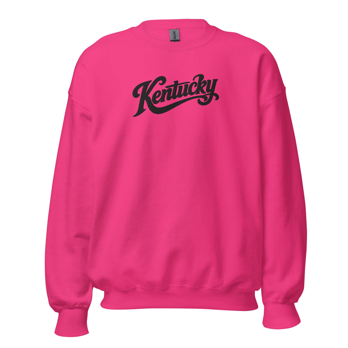 Kentucky Script Embroidered Sweatshirt | Black Stitch Bluegrass Crewneck - Bluegrass Elite Apparel LLC