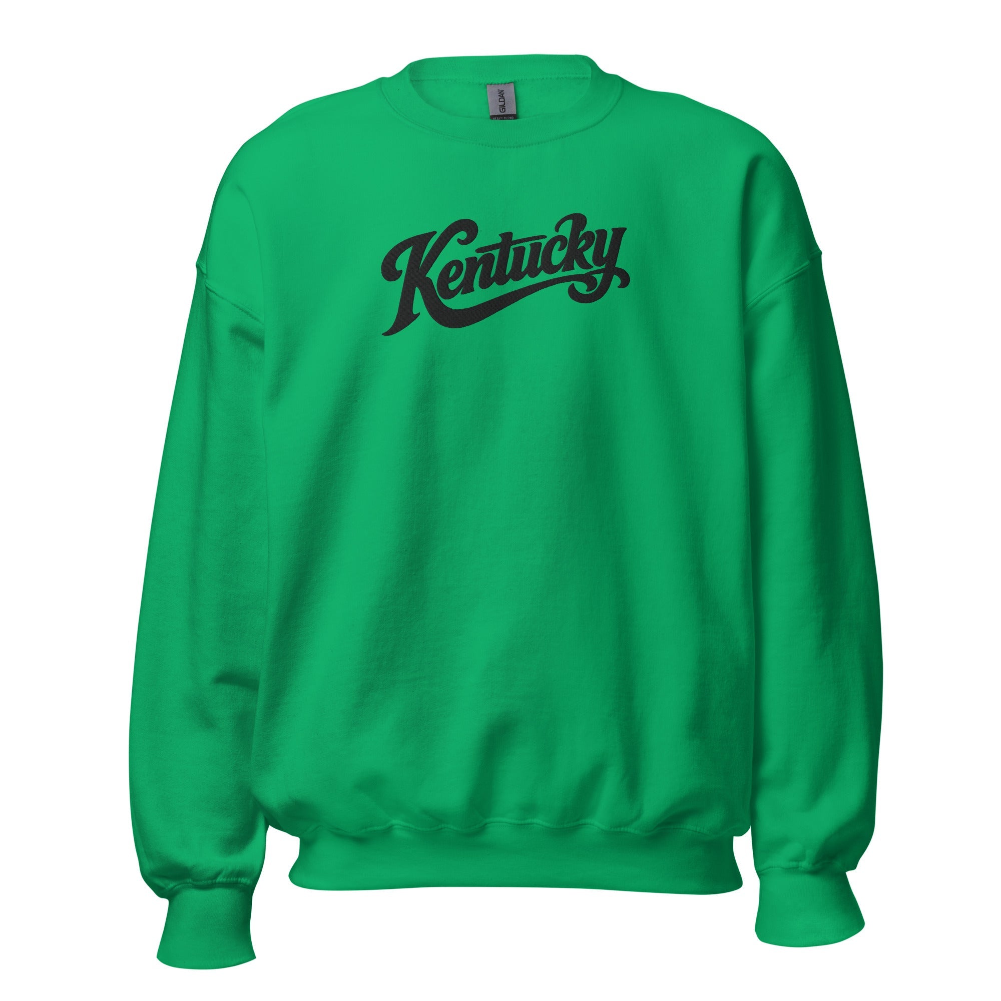 Kentucky Script Embroidered Sweatshirt | Black Stitch Bluegrass Crewneck - Bluegrass Elite Apparel LLC