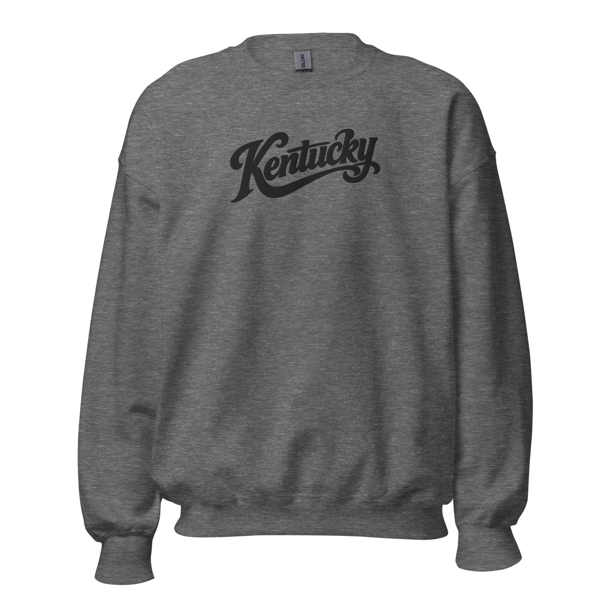 Kentucky Script Embroidered Sweatshirt | Black Stitch Bluegrass Crewneck - Bluegrass Elite Apparel LLC