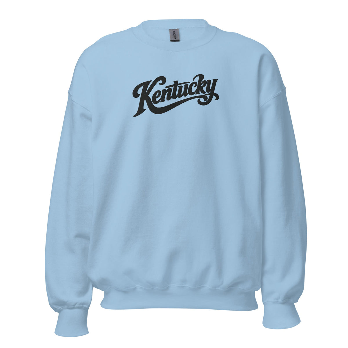 Kentucky Script Embroidered Sweatshirt | Black Stitch Bluegrass Crewneck - Bluegrass Elite Apparel LLC
