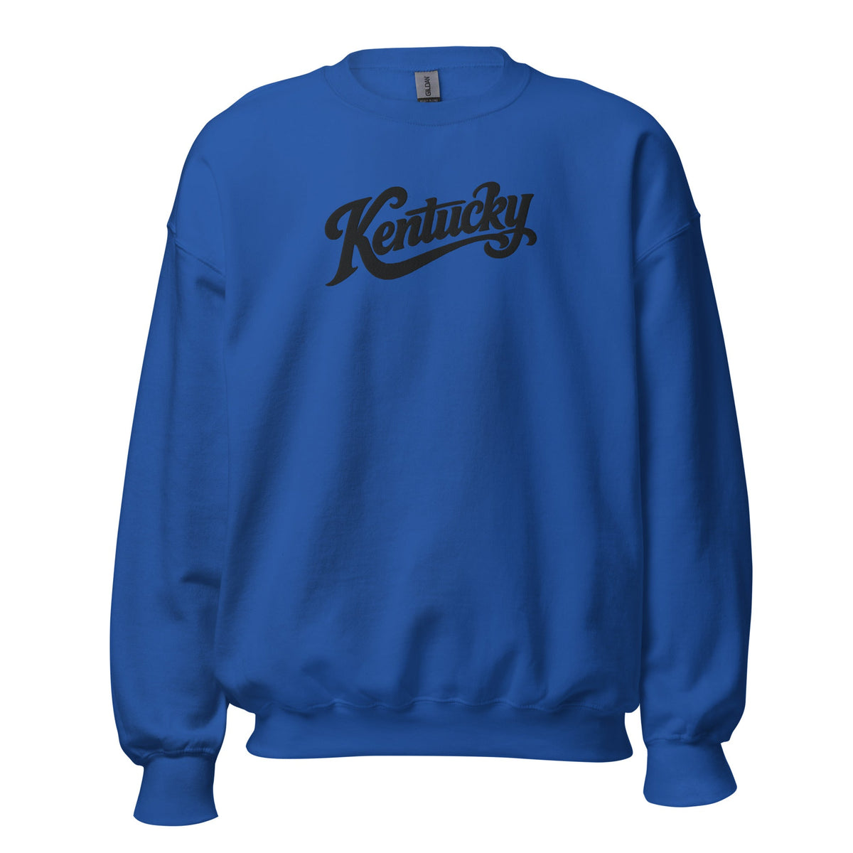 Kentucky Script Embroidered Sweatshirt | Black Stitch Bluegrass Crewneck - Bluegrass Elite Apparel LLC