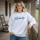 Kentucky Script Embroidered Sweatshirt | Heritage Thin Line Crewneck - Bluegrass Elite Apparel LLC