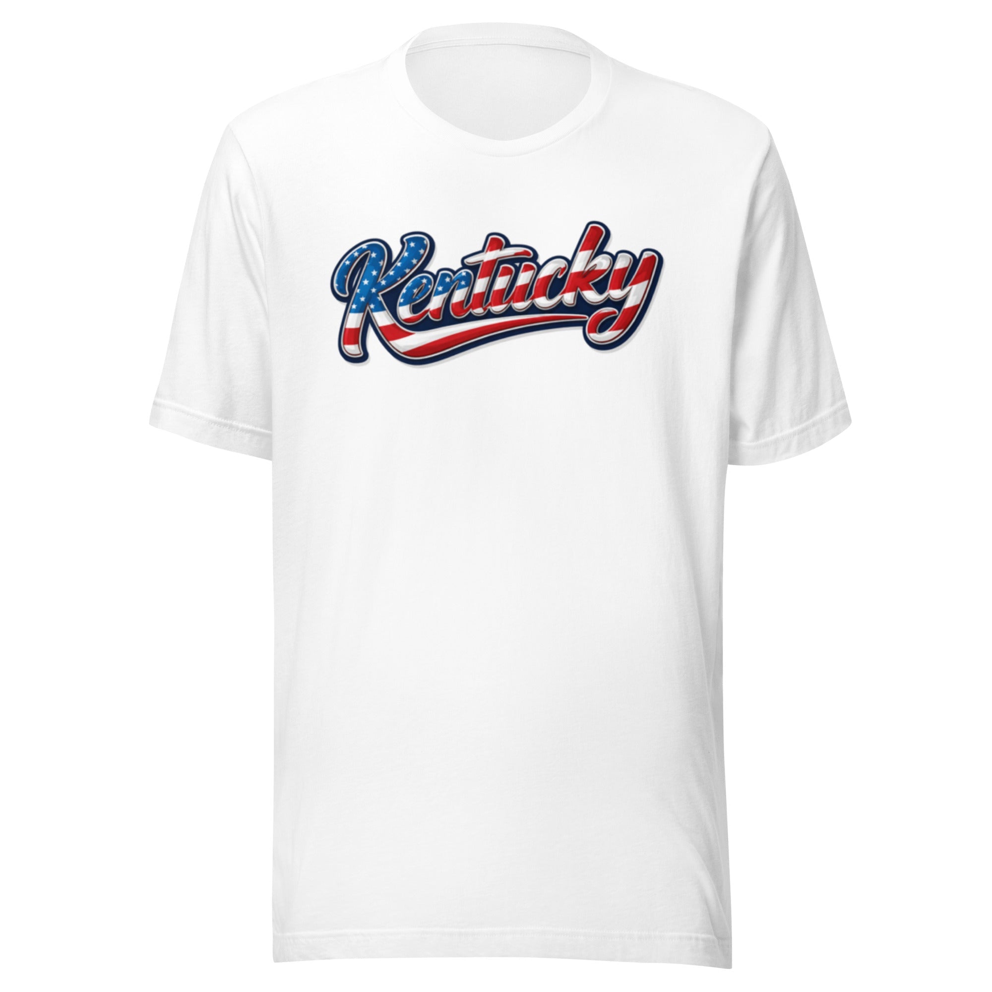 Kentucky Script Flag Fill Tee | Patriotic Athletic Design | Classic - Bluegrass Elite Apparel LLC