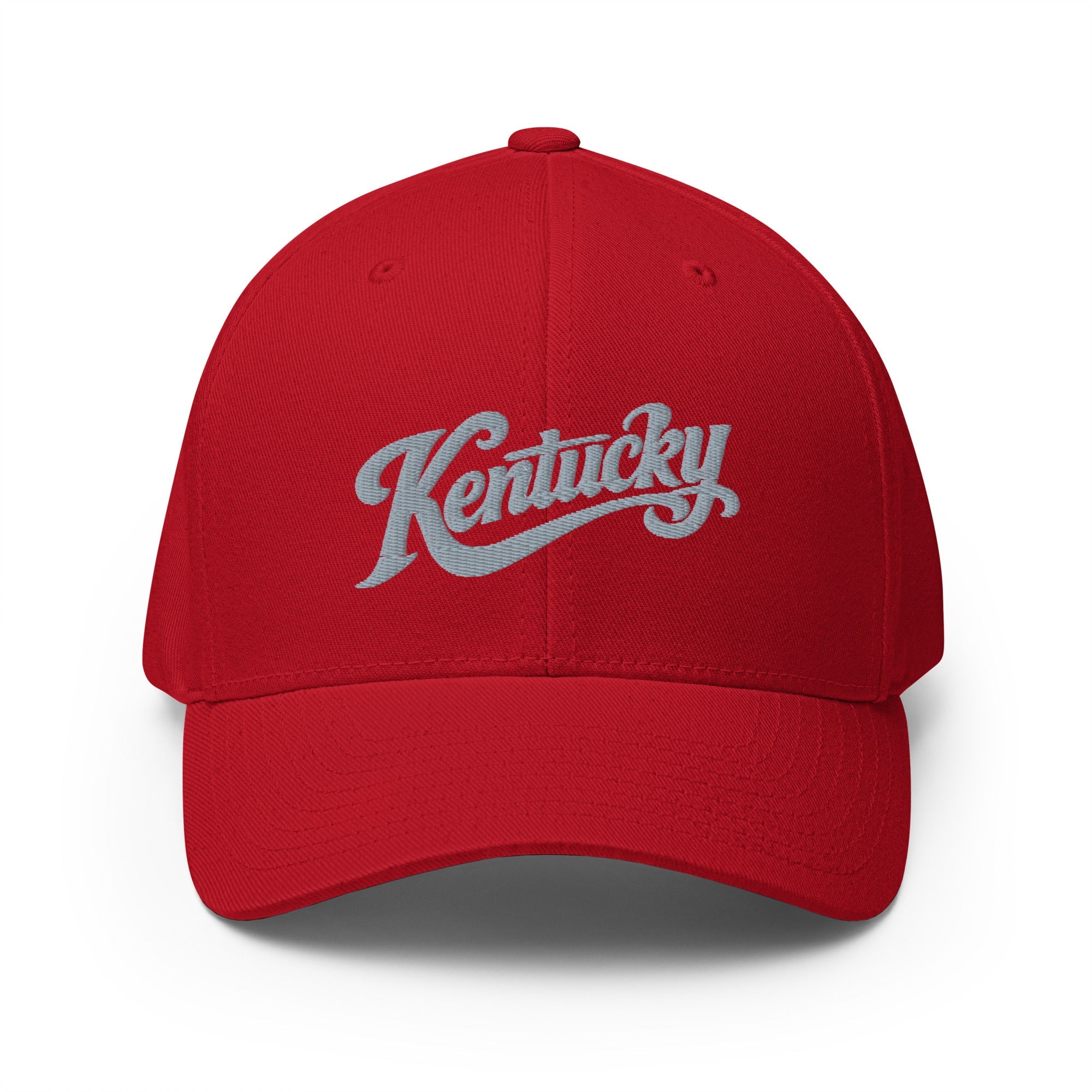 Kentucky Script Hat | Gray Vintage Stretch - Fit Cap - Bluegrass Elite Apparel LLC