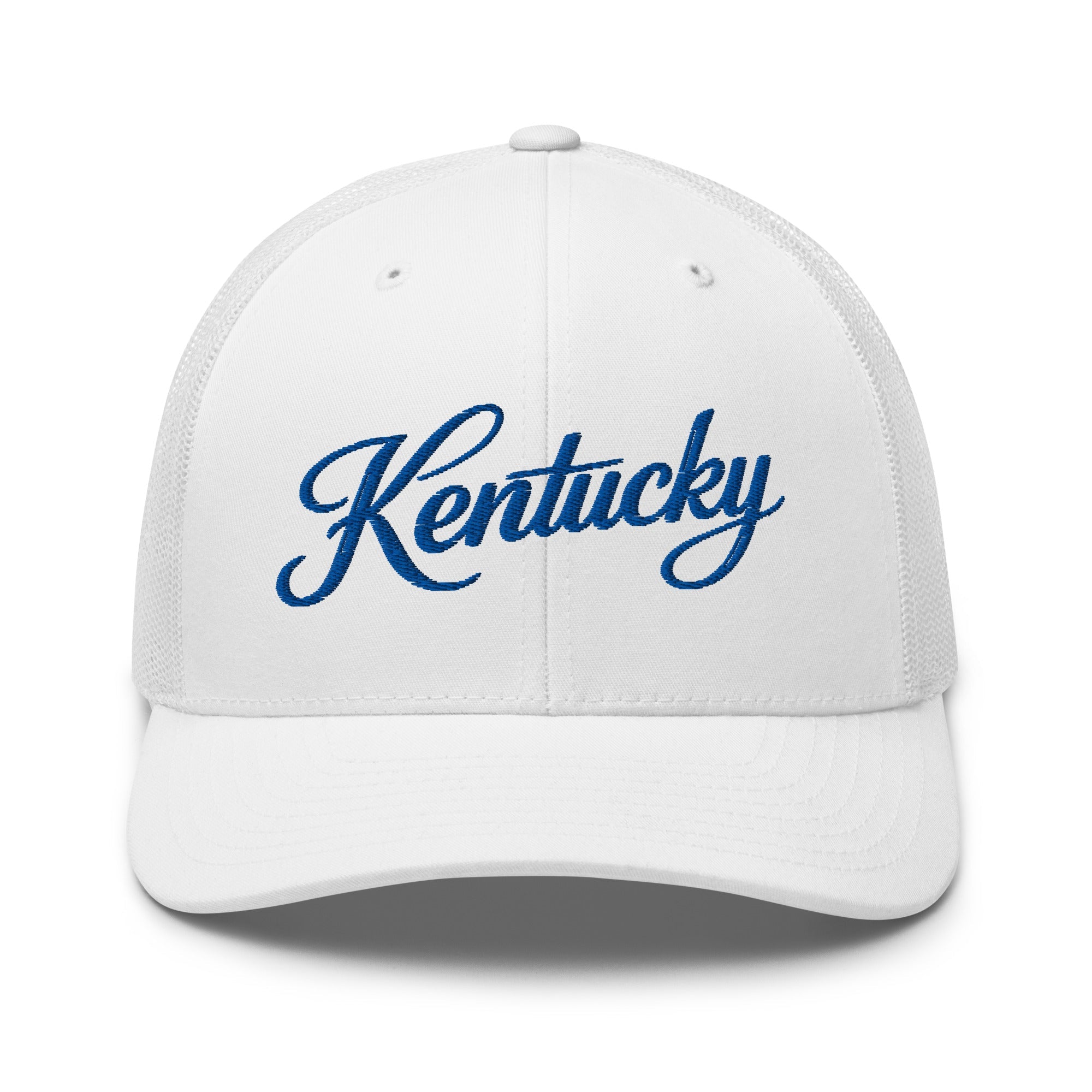Kentucky Script Heritage Trucker Cap | Thin Line Front Design - Bluegrass Elite Apparel LLC