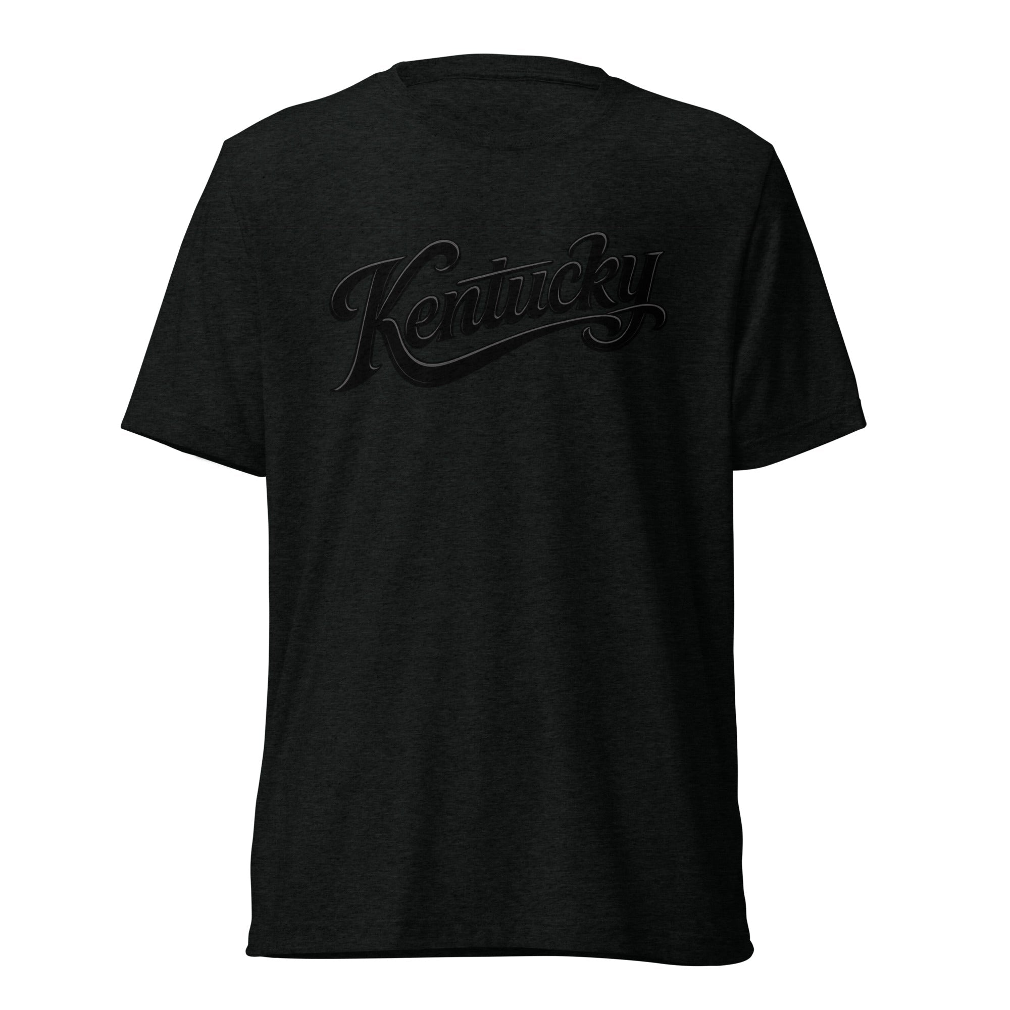 Kentucky Script T-Shirt | Black Text Design | Elite Tri - Blend - Bluegrass Elite Apparel LLC