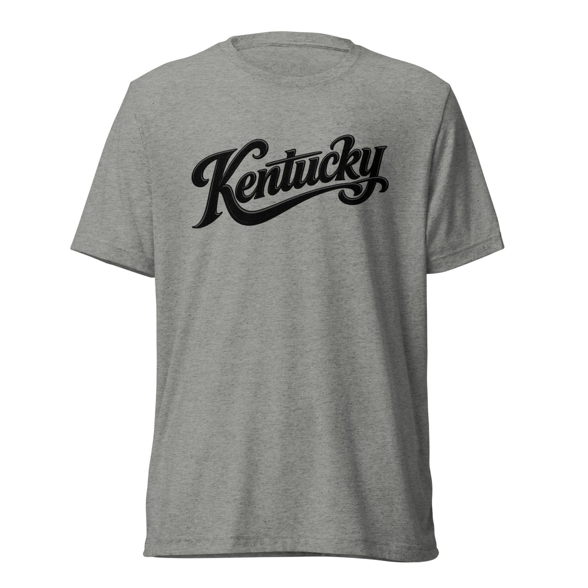 Kentucky Script T-Shirt | Black Text Design | Elite Tri - Blend - Bluegrass Elite Apparel LLC